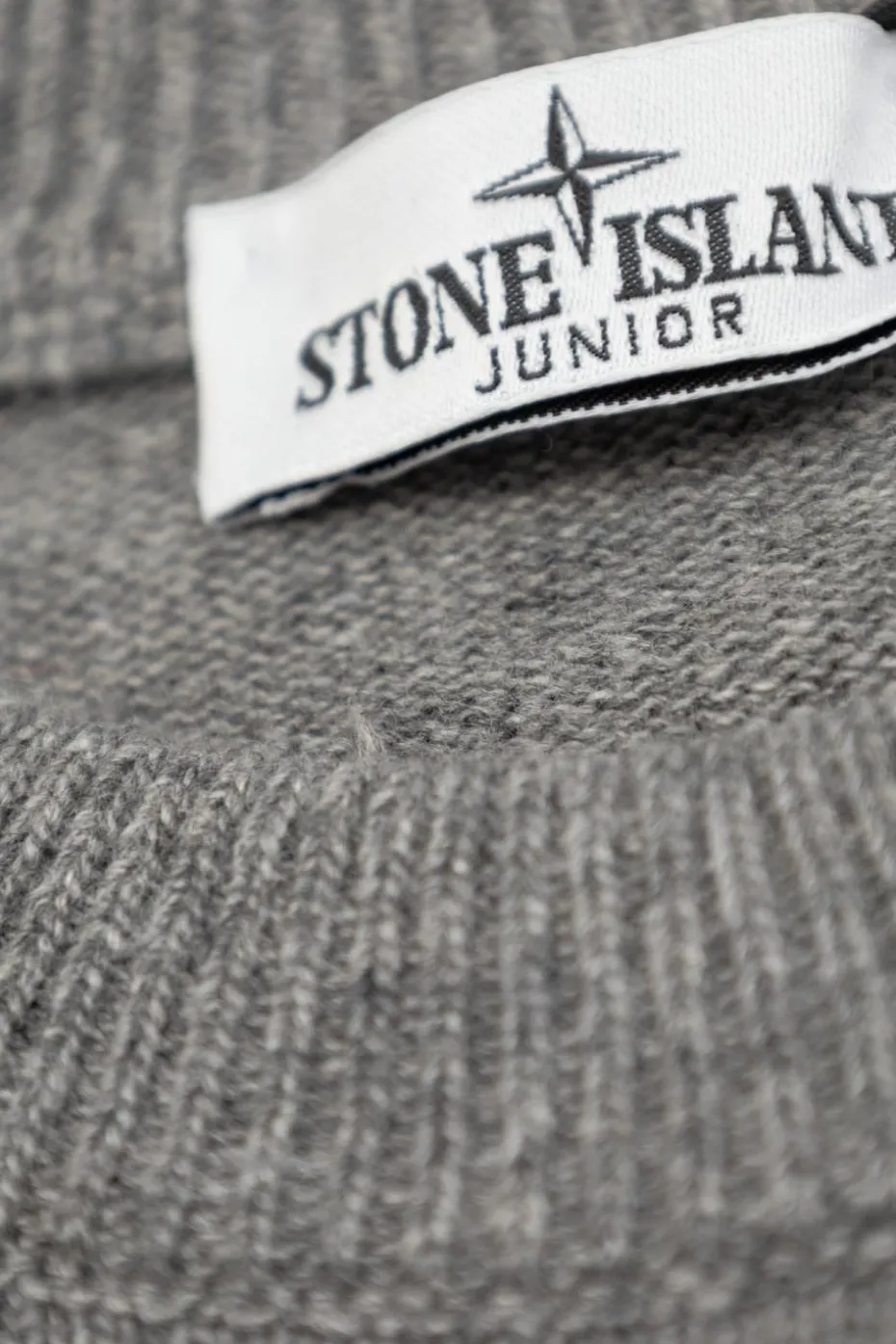 Stone Island Junior SZARY Sweter z logo