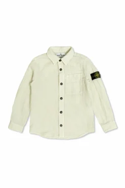 Stone Island Junior ZIELONY Koszula z kieszenią