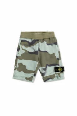 Stone Island Junior ZIELONY Szorty ze wzorem