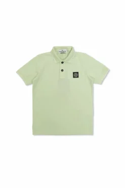 Stone Island Junior ZIELONY Polo z logo