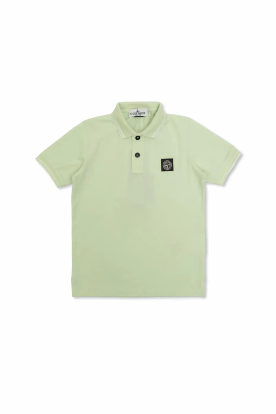 Stone Island Junior ZIELONY Polo z logo