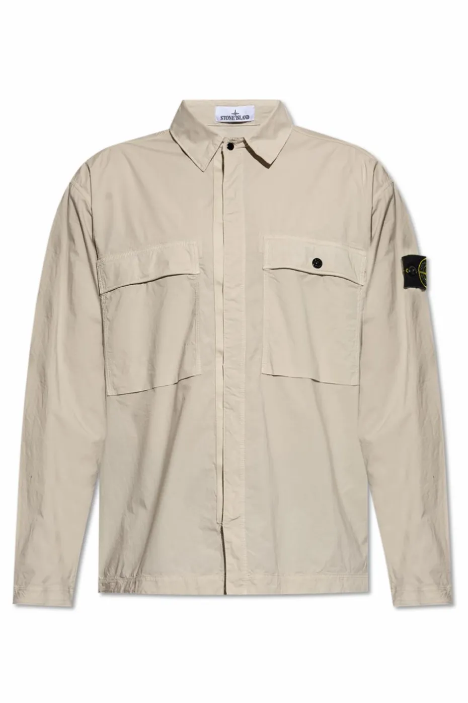 Stone Island kremowy Koszula z kieszeniami