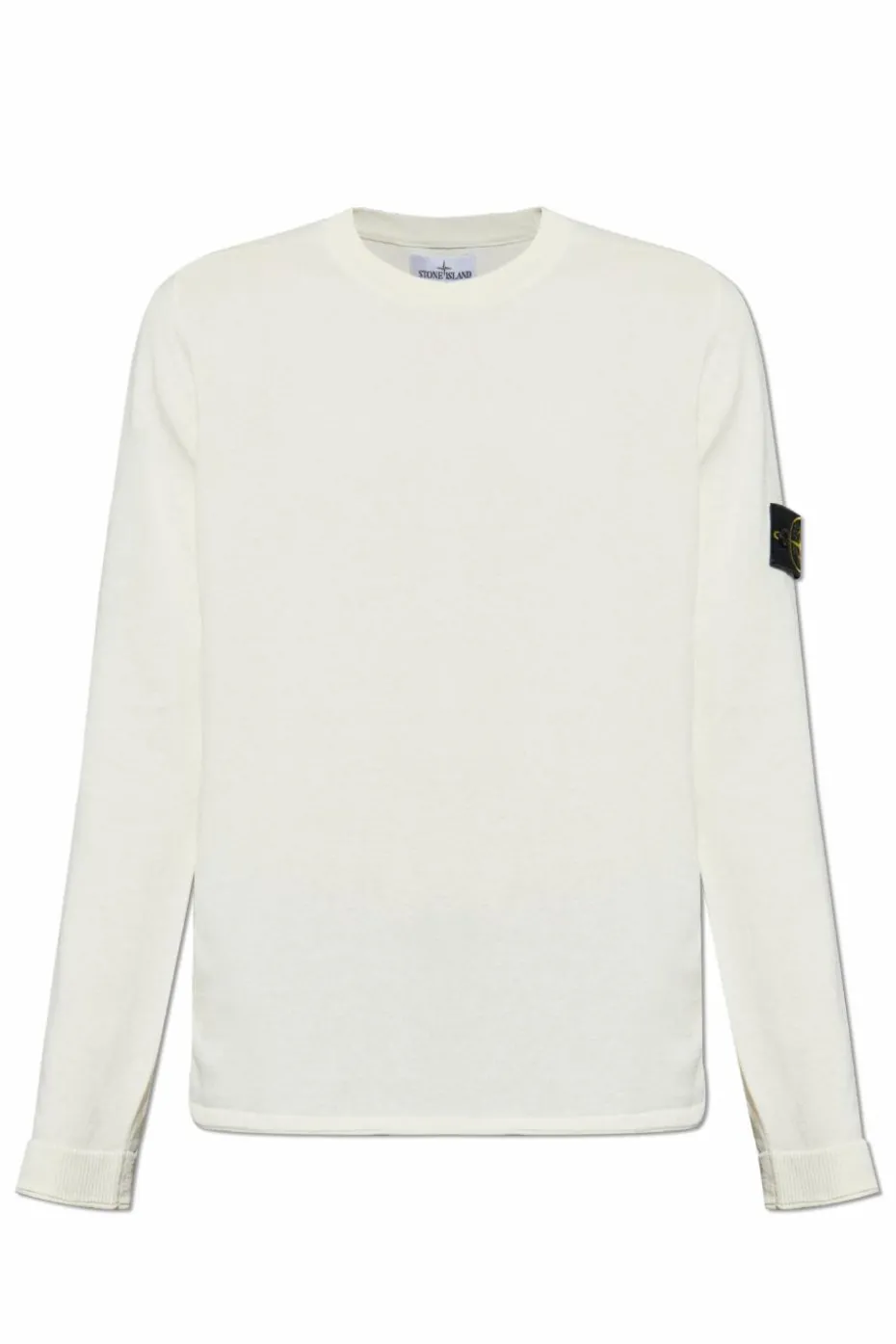 Stone Island kremowy Sweter z logo