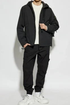 Stone Island kremowy Sweter z logo