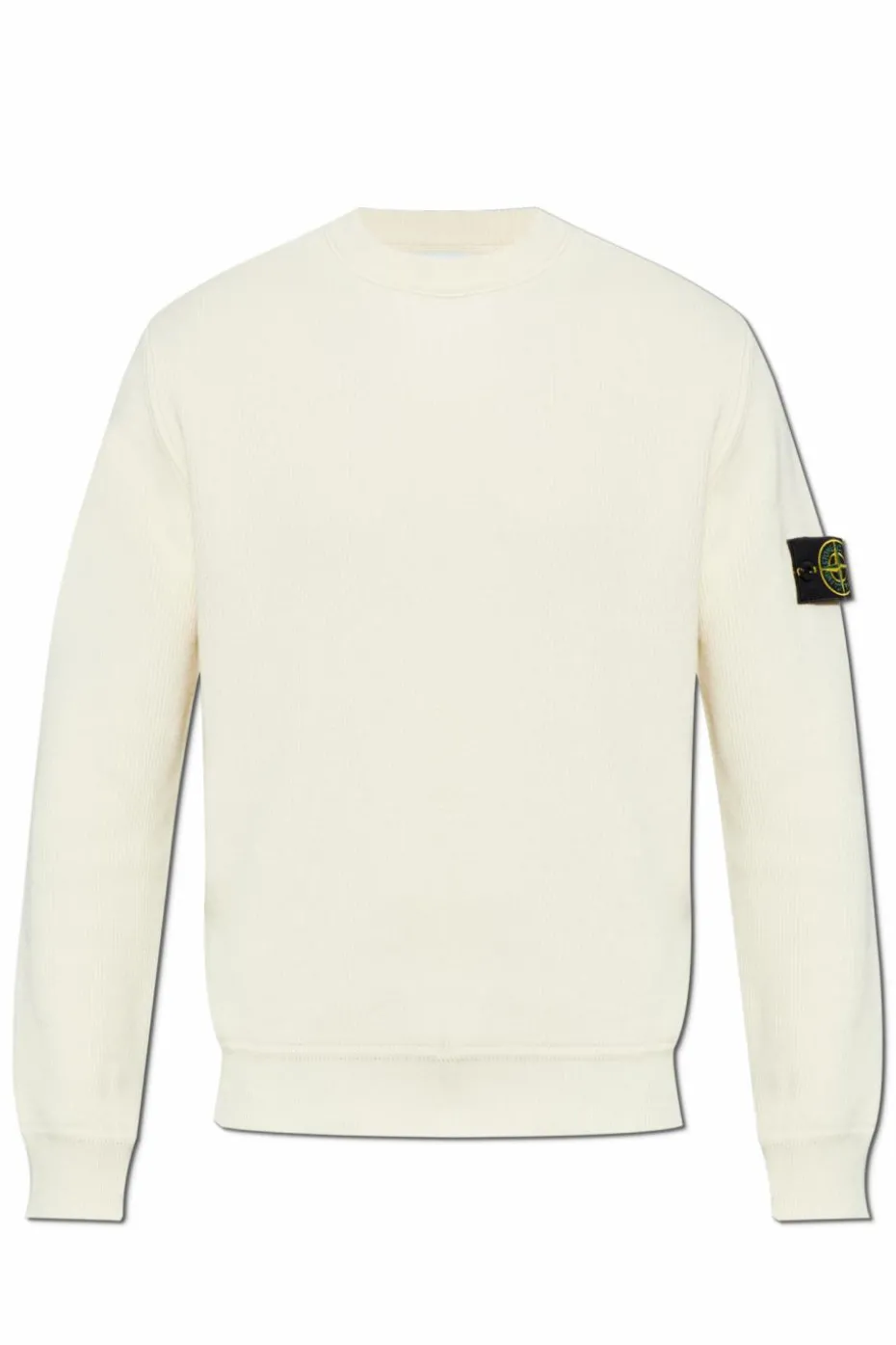 Stone Island kremowy Sweter z logo