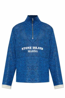 Stone Island NIEBIESKI Sweter kapsuła `Marina`