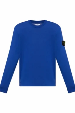 Stone Island NIEBIESKI Sweter z naszywką z logo