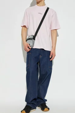 Stone Island RÓŻOWY T-shirt z logo