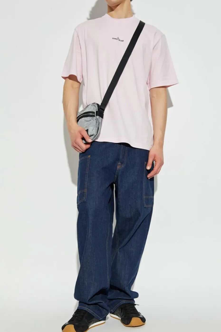 Stone Island RÓŻOWY T-shirt z logo