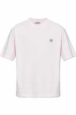 Stone Island RÓŻOWY T-shirt z logo
