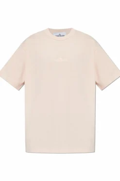 Stone Island RÓŻOWY T-shirt z logo