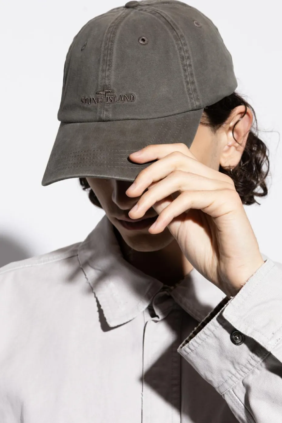 Stone Island SZARY Czapka z daszkiem