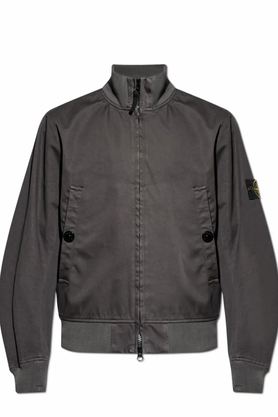 Stone Island SZARY Kurtka z odpinaną naszywką