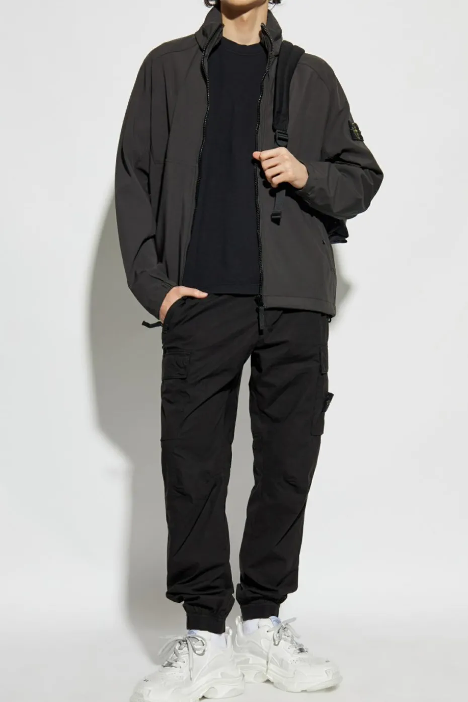 Stone Island SZARY Kurtka z logo