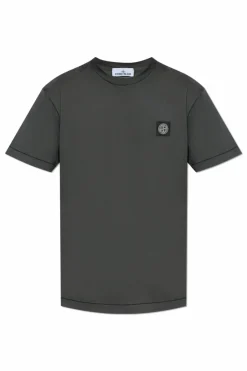Stone Island SZARY T-shirt z logo