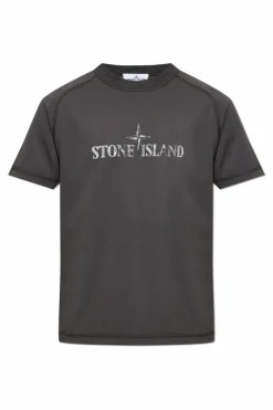 Stone Island SZARY T-shirt z logo