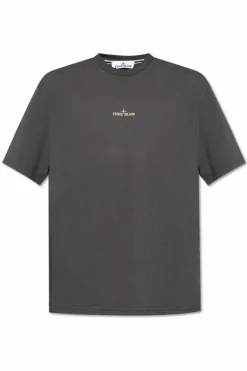 Stone Island SZARY T-shirt z logo
