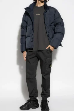 Stone Island SZARY T-shirt z logo