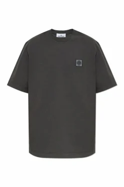 Stone Island SZARY T-shirt z logo