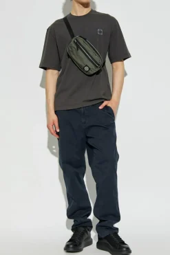 Stone Island SZARY T-shirt z logo
