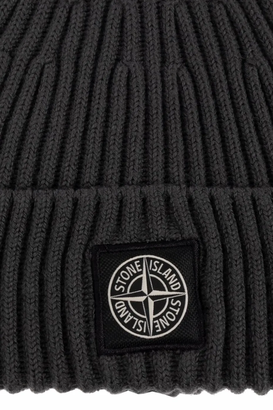 Stone Island SZARY Wełniana czapka