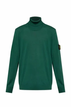 Stone Island ZIELONY Golf z logo