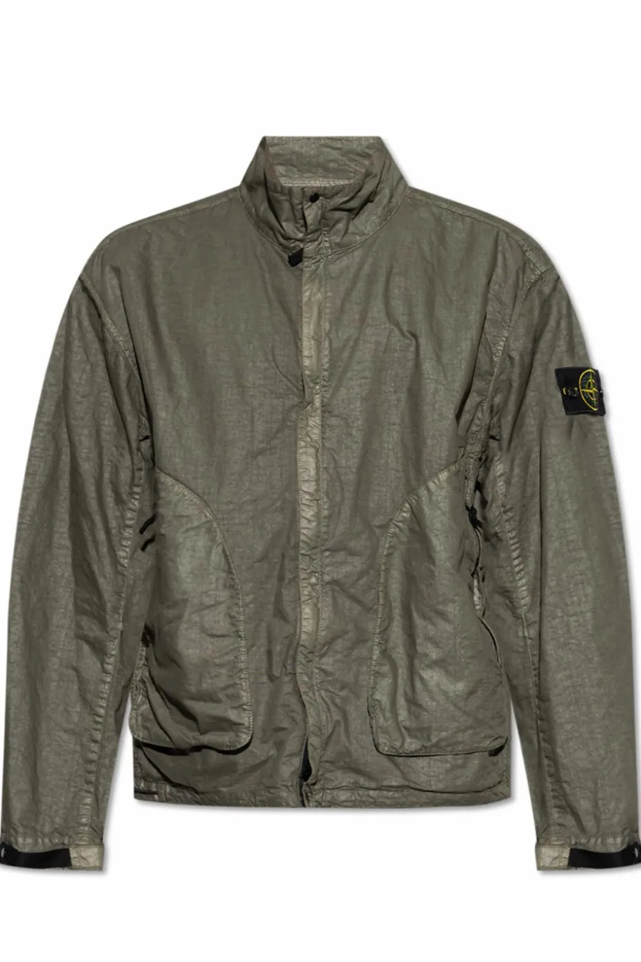 Stone Island ZIELONY Kurtka `Organic-Look Nylon Panama-TC`
