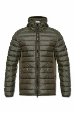 Stone Island ZIELONY Kurtka puchowa `Loom Woven Chambers Nylon Down-Tc`