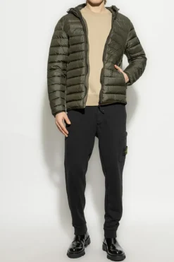 Stone Island ZIELONY Kurtka puchowa `Loom Woven Chambers Nylon Down-Tc`