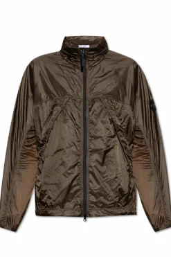Stone Island ZIELONY Lekka kurtka z kapturem