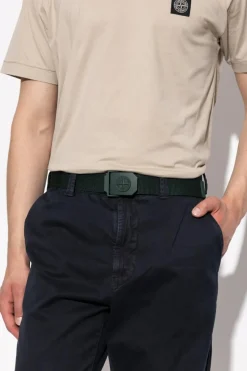 Stone Island ZIELONY Pasek z logo