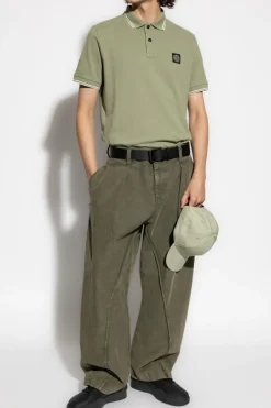 Stone Island ZIELONY Polo z logo