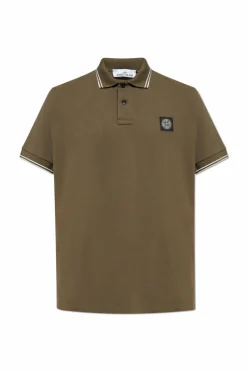 Stone Island ZIELONY Polo z logo