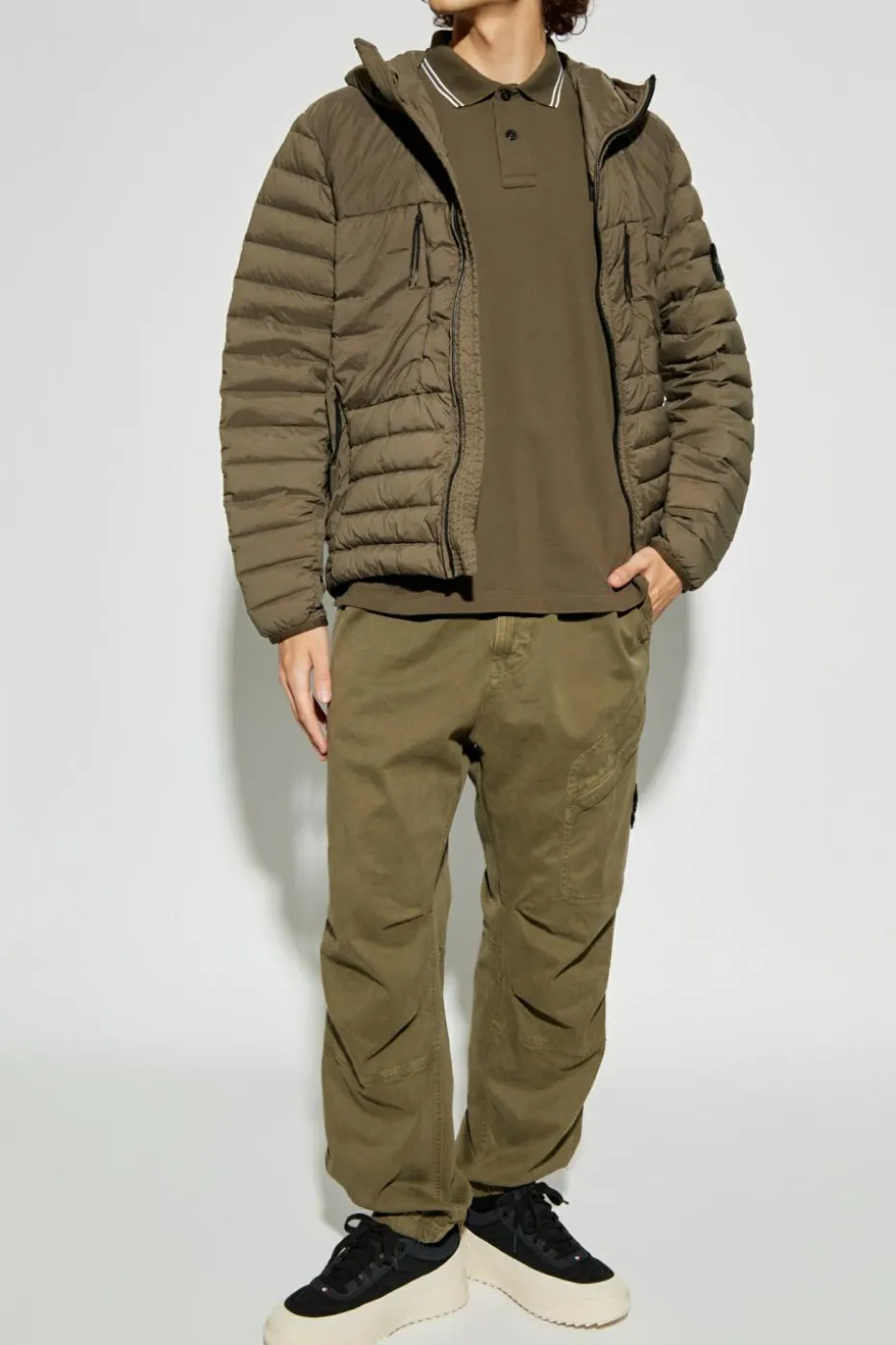 Stone Island ZIELONY Polo z logo