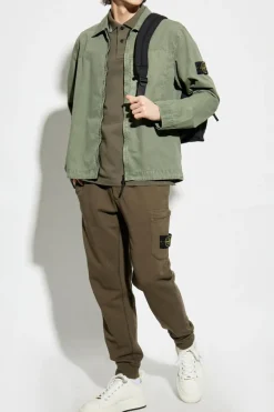 Stone Island ZIELONY Spodnie dresowe
