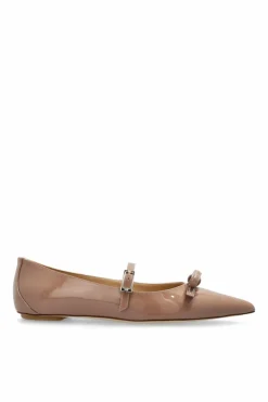 Stuart Weitzman beżowy Lakierowane baleriny `Felicity`