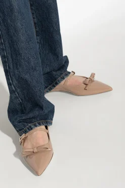 Stuart Weitzman beżowy Lakierowane baleriny `Felicity`