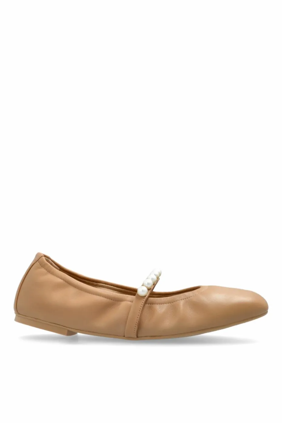 Stuart Weitzman beżowy Skórzane baleriny `Goldie`