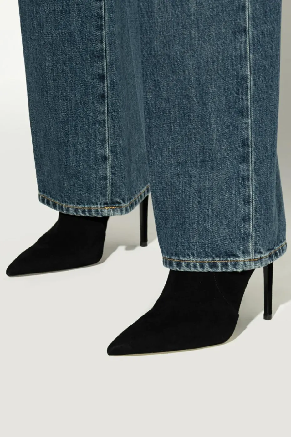 Stuart Weitzman CZARNY Botki na obcasie `Power’