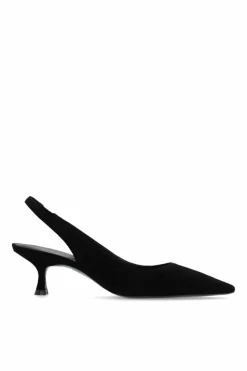 Stuart Weitzman CZARNY Zamszowe buty na obcasie ‘Naomi’