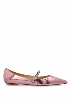 Stuart Weitzman RÓŻOWY Lakierowane baleriny `Emilia`