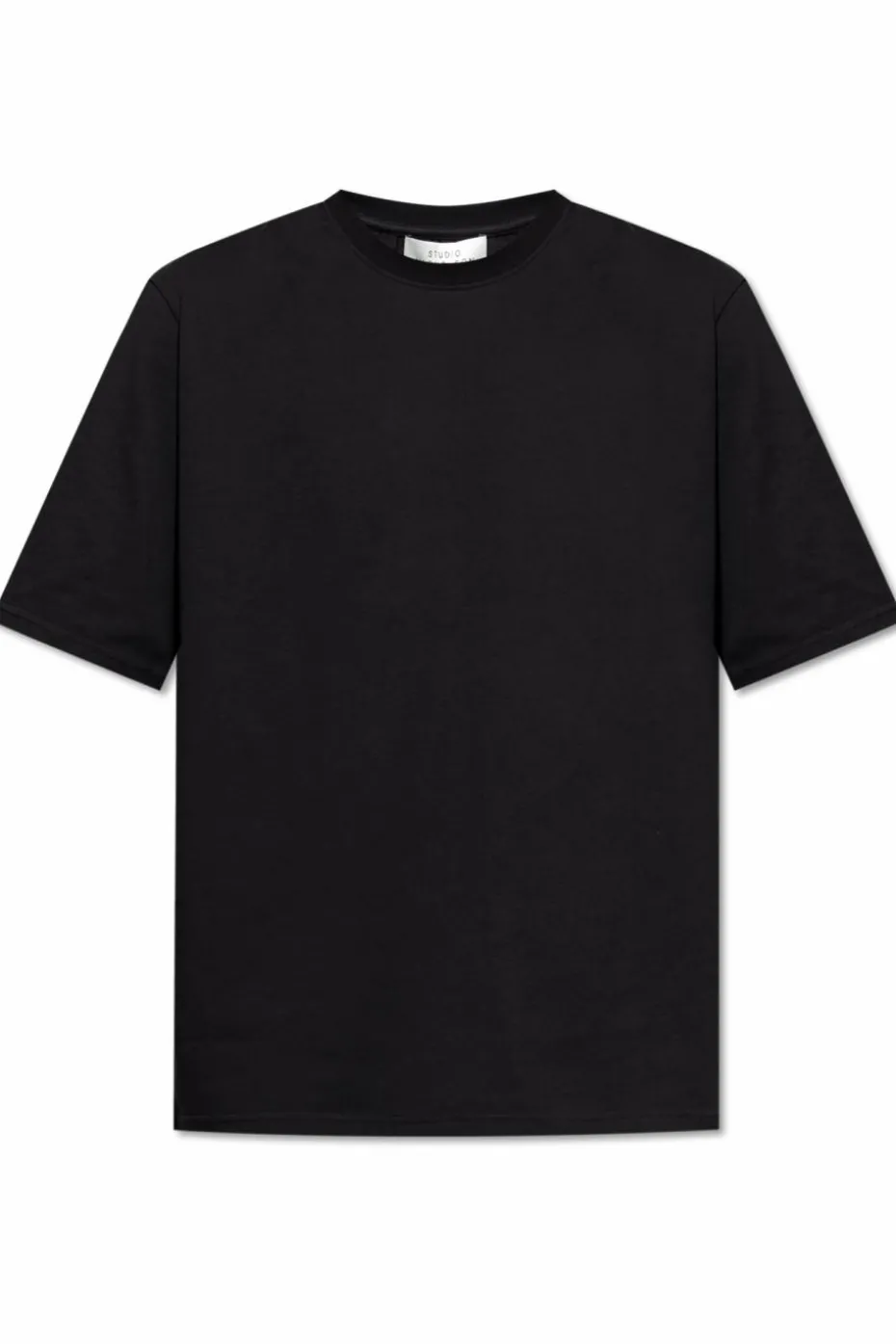 Studio Nicholson CZARNY T-shirt `Bric`