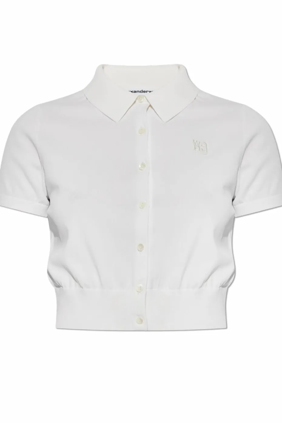T by Alexander Wang BIAŁY Kardigan z krótkimi rękawami