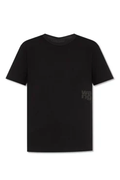 T by Alexander Wang CZARNY T-shirt z logo