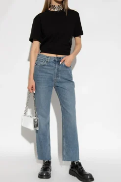 T by Alexander Wang CZARNY T-shirt z logo