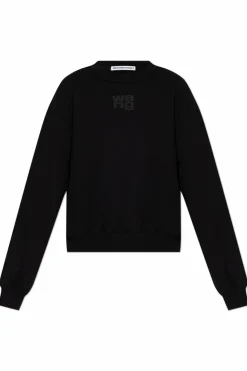 T by Alexander Wang CZARNY Bluza z logo