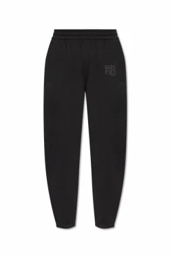 T by Alexander Wang CZARNY Spodnie dresowe