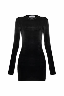 T by Alexander Wang CZARNY Sukienka z logo