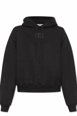 T by Alexander Wang CZARNY Bluza z kapturem