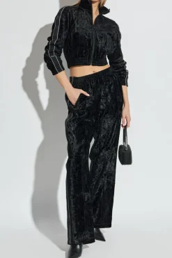 T by Alexander Wang CZARNY Aksamitna bluza